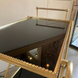 Brass and glass service trolley