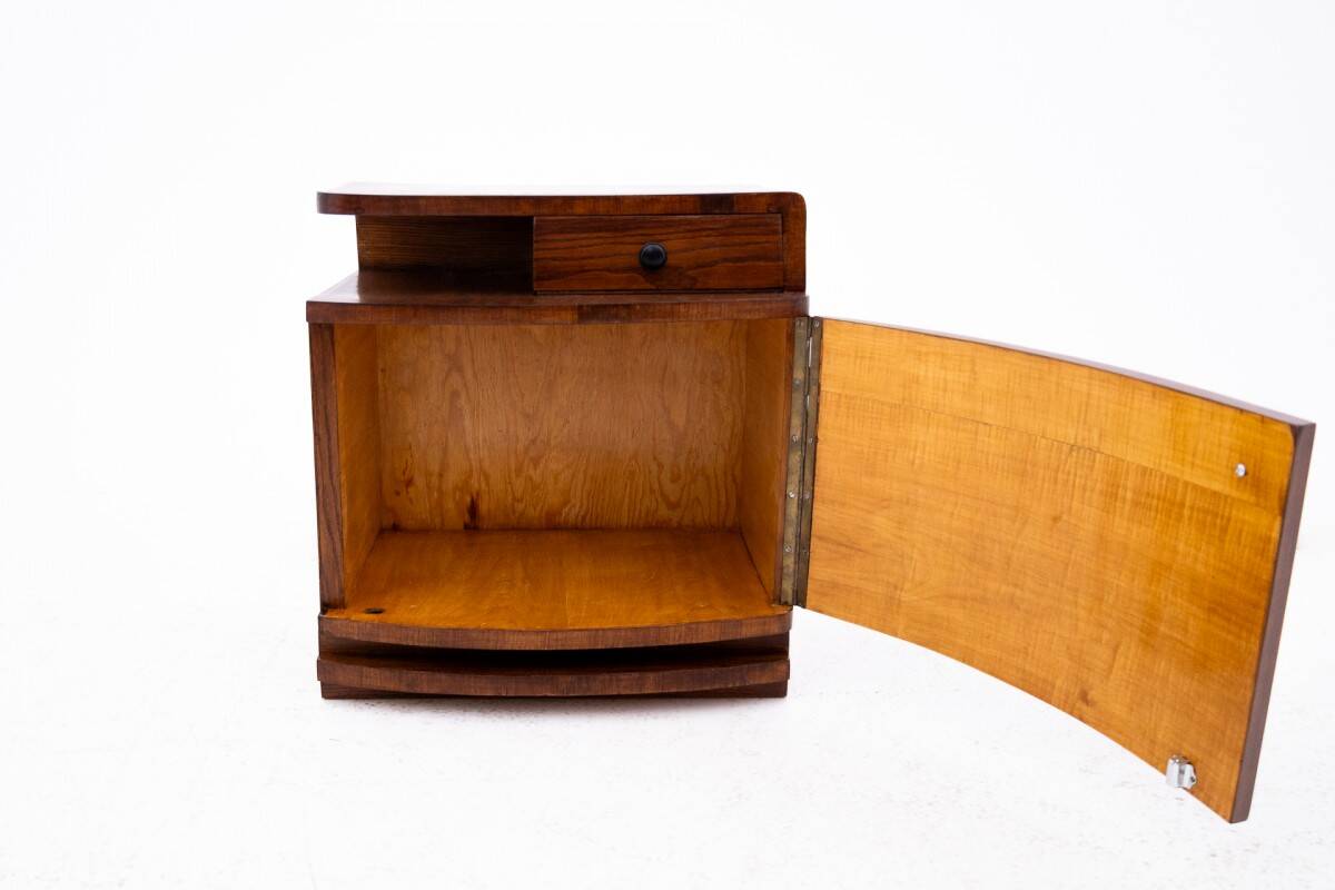 Art Deco bedside table, Poland, 1950s.