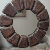 Miroir en bois années 60 52cm