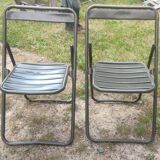 Ensemble militaire vintage Verhaeghe 1 table + 2 chaises