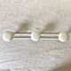 Vintage metal coat rack with 3 hooks