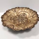 Vintage chiseled and embossed cast bronze centerpiece bowl, Italy