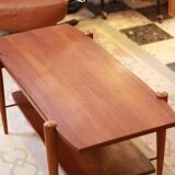 Teak coffee table, reversible top 1960