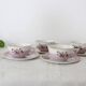 Set of 4 cups and sub-cups Moulin des Loups, vintage