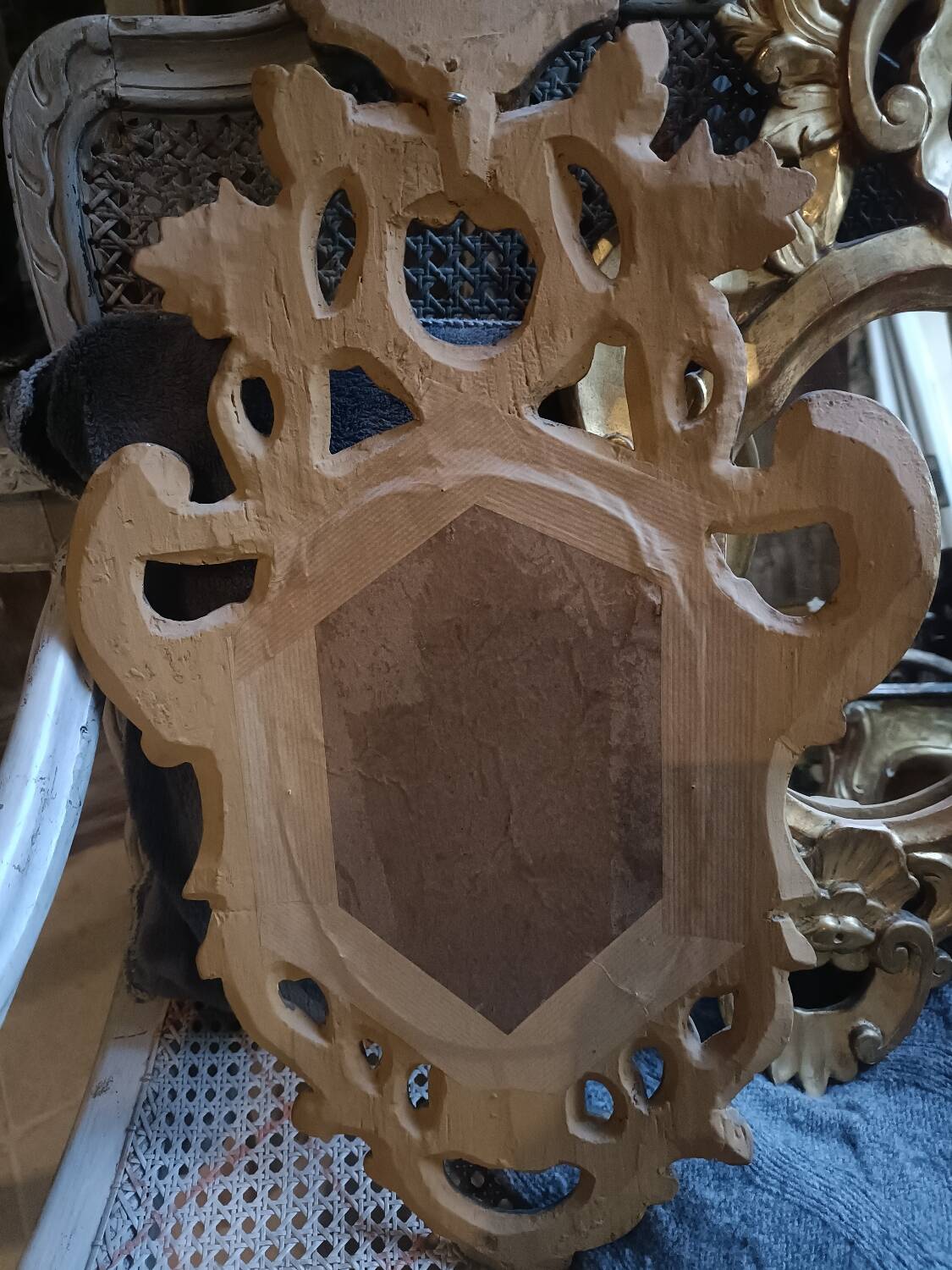 Pair of Italian gilded wood mirrors