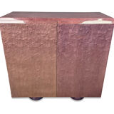 Burl bar cabinet by Giovanni Offredi for Saporiti, 1970s