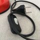 Flexible red desk lamp