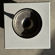 Small shiny silver-plated candlestick H11 D13