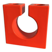 Sele Arte Nove orange ceramic vase, Italy, 1970s