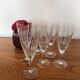 Set de 6 Flûtes à champagne en verre gravé 10 cl