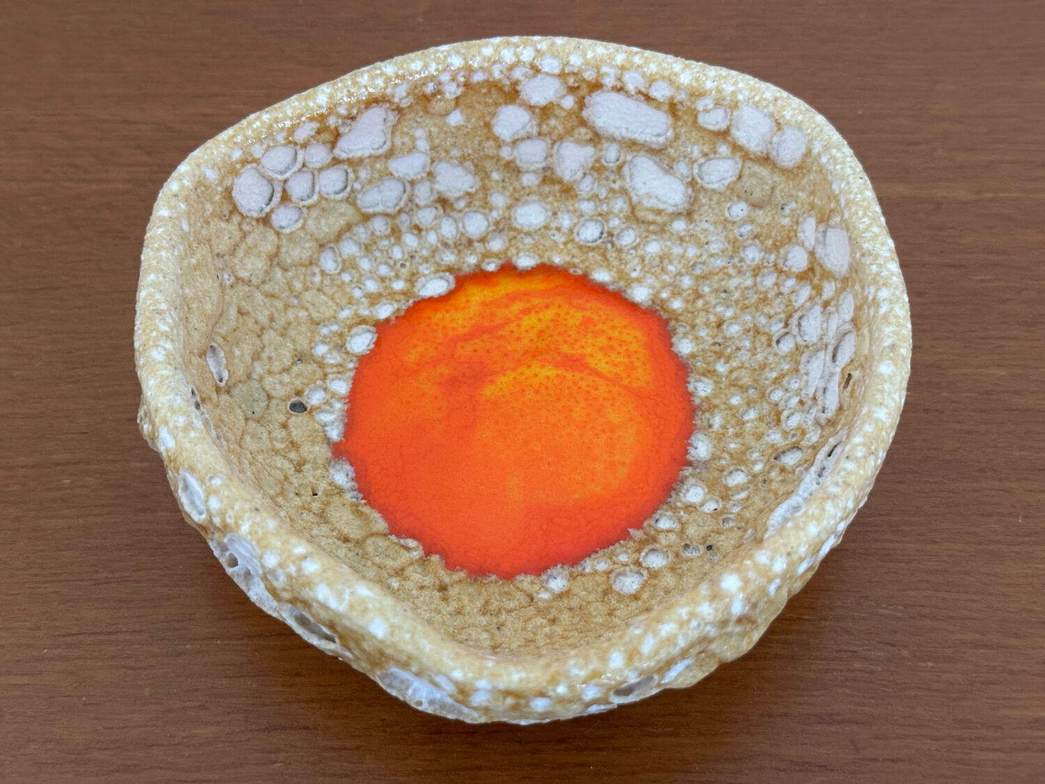 Vallauris ceramic empty pocket bowl vintage Fat Lava