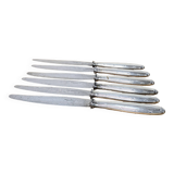 6 Christofle silver-plated metal knives