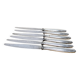 6 Christofle silver-plated metal knives