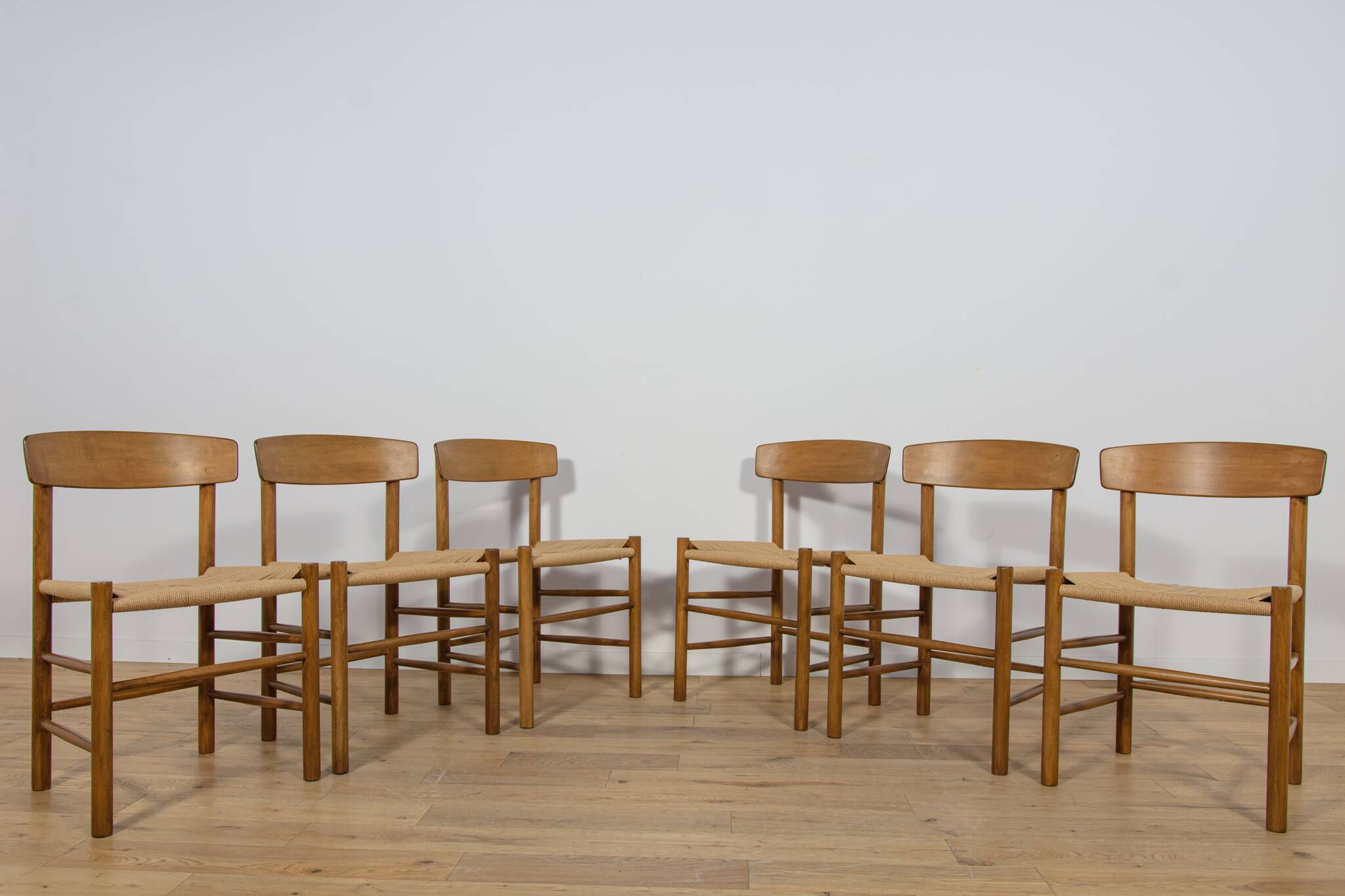 J39 Folkchairs Chairs by Børge Mogensen for FDB Møbler, Denmark, 1960s, Set