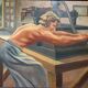 Painting "The Press" by Jean Baillet