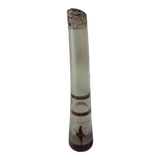 Soliflor in contemporary glass with enameled decor
