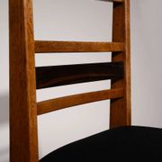 Amsterdam School oak dining chairs, Netherlands, 1920s