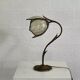 Lampe de bureau antique en fonte et patte de verre