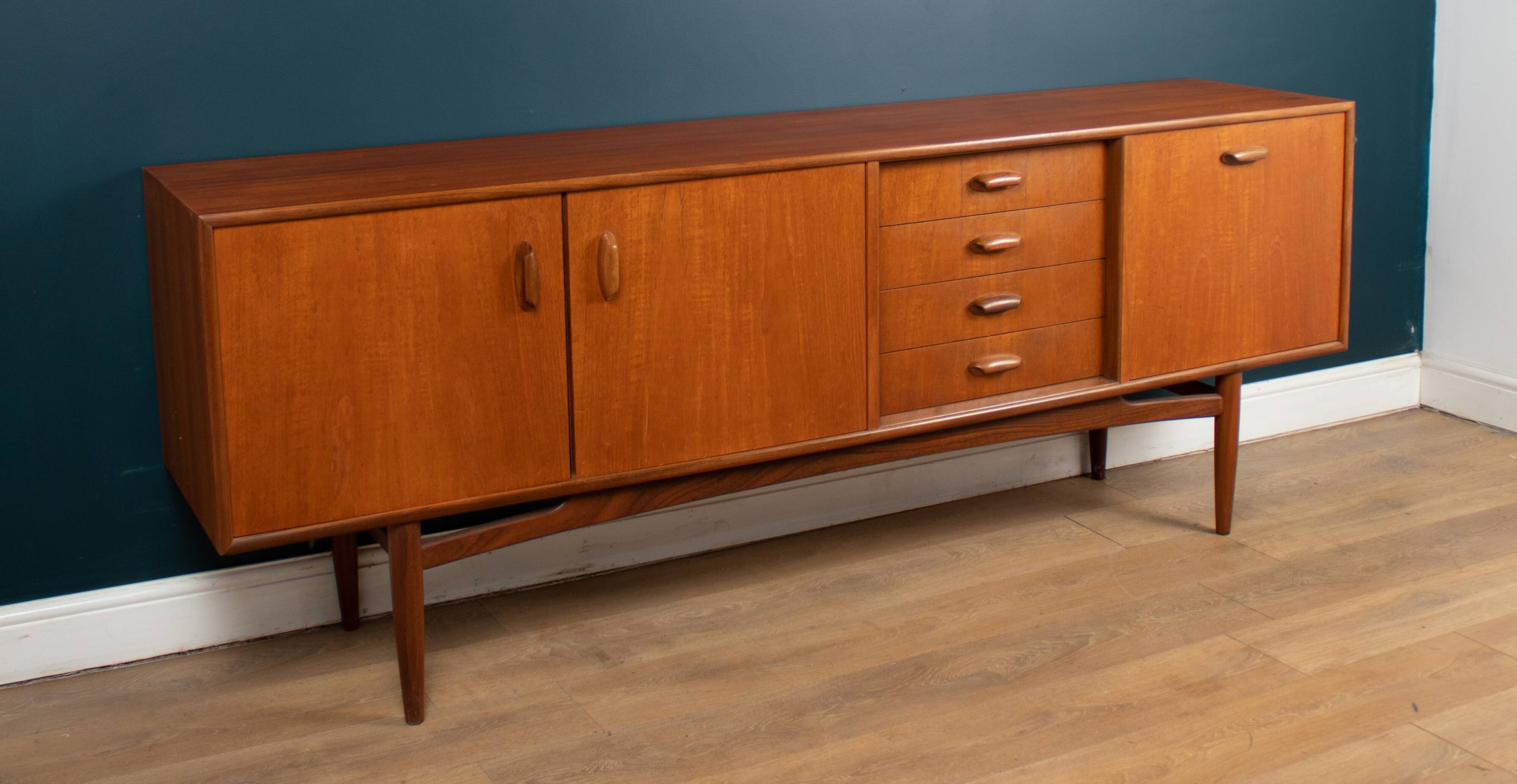 Retro Teak 1960s Restored G Plan Scandi Sideboard By Victor Wilkins