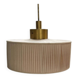 Vintage design pendant lamp, plissé shade, 1960s
