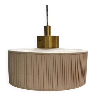 Vintage design pendant lamp, plissé shade, 1960s
