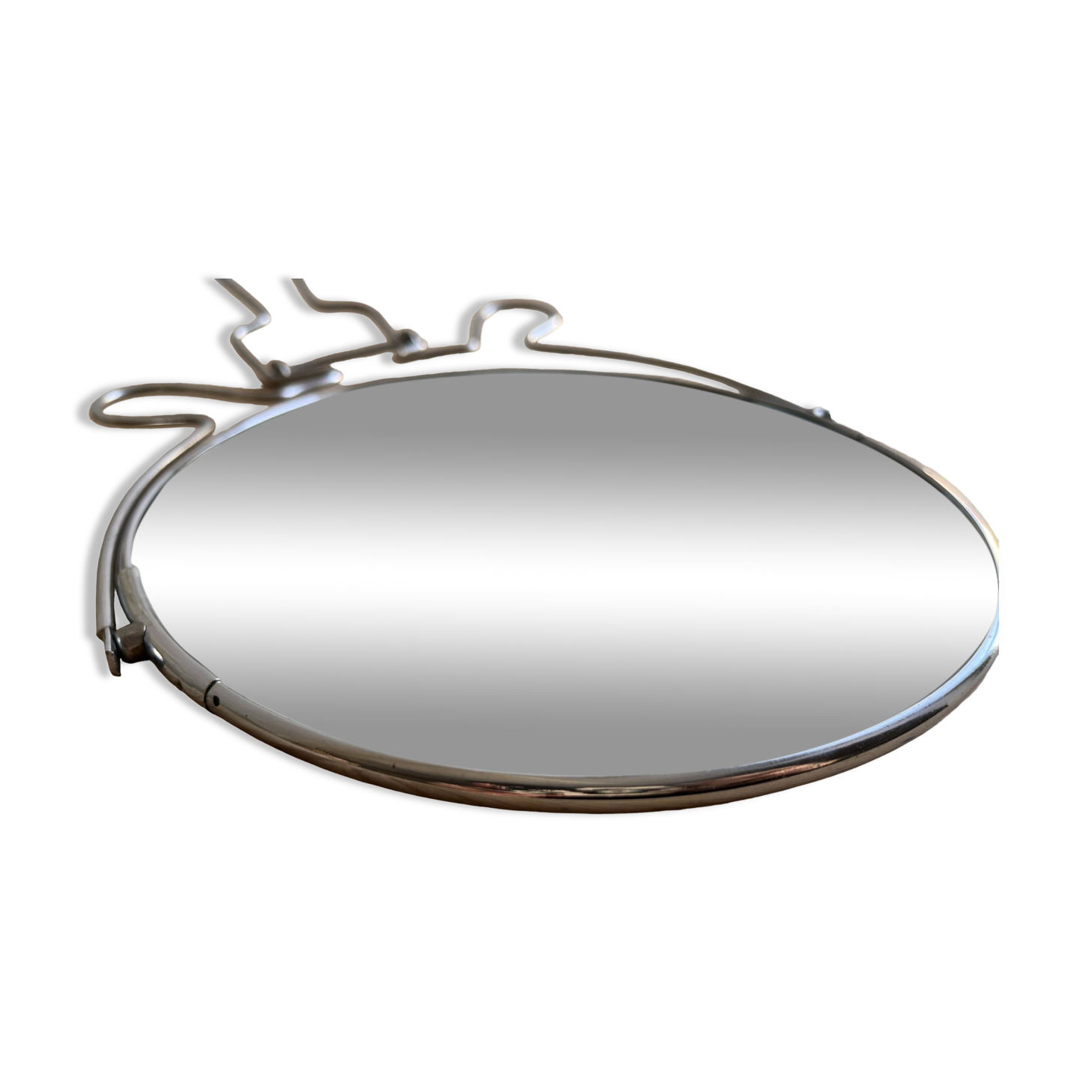 Round barber mirror 18 cm