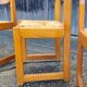 Set de 8 chaises en orme et paille Maison Regain
