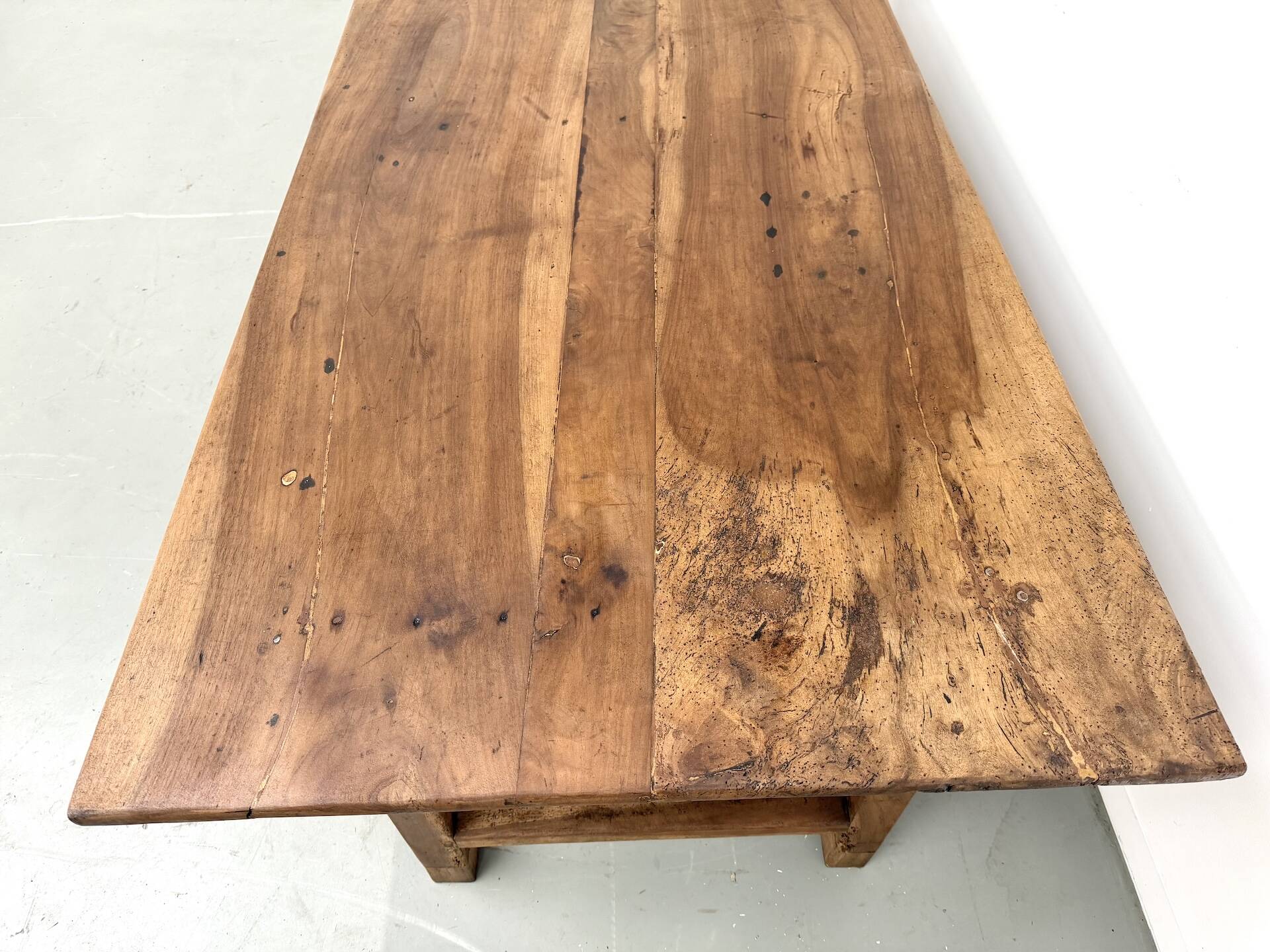 French farmhouse table in solid walnut, circa 1920