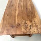 French farmhouse table in solid walnut, circa 1920