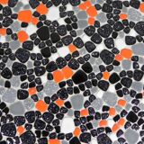 Round tiled table with mosaic, dining table, kitchen table, 1950s
