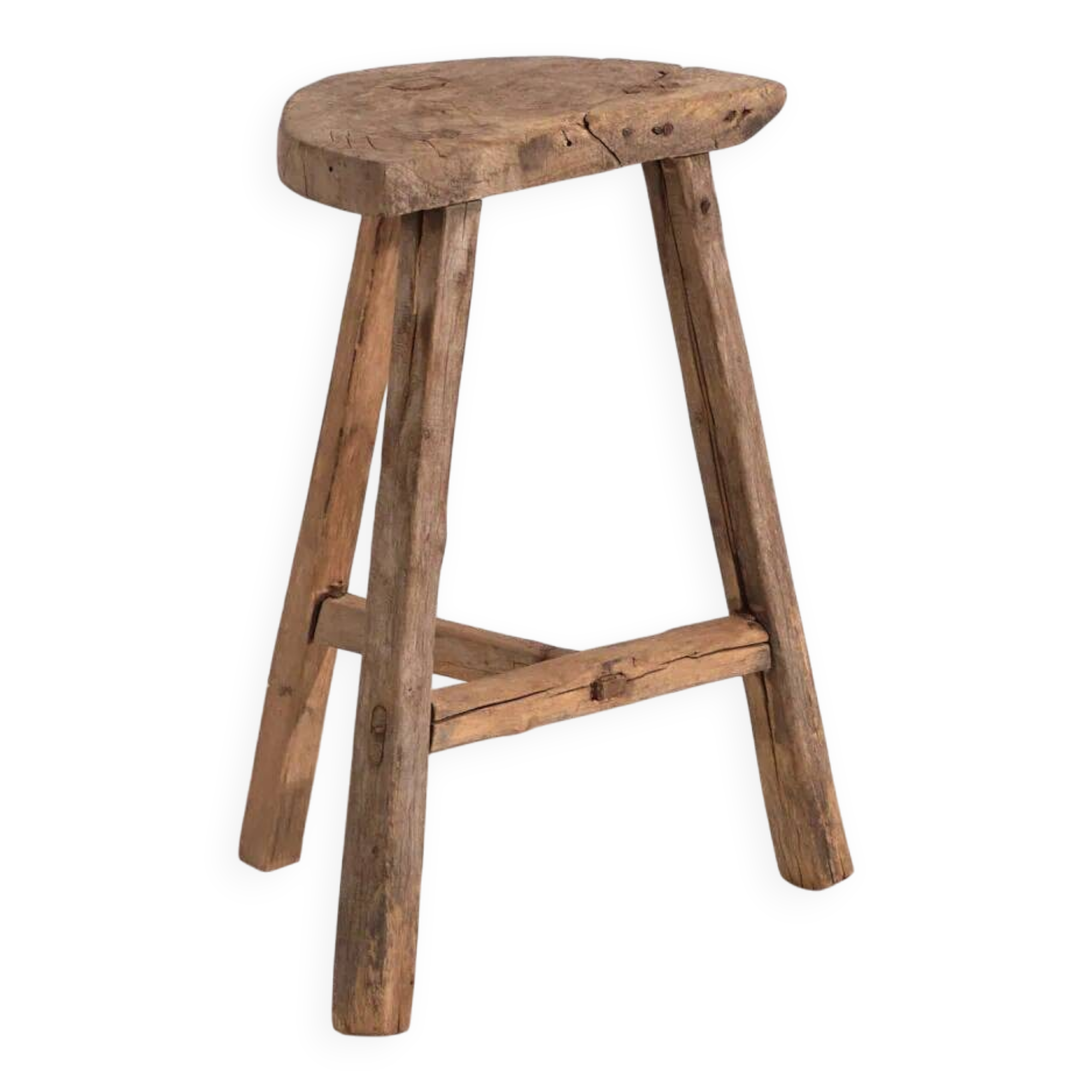 Antique Chinese stool in wood – end of the Qing dynasty (c.1900) #2