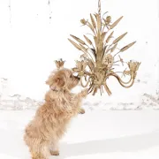 Sheaf of wheat chandelier beige Hans Kögl – Maison Charles style
