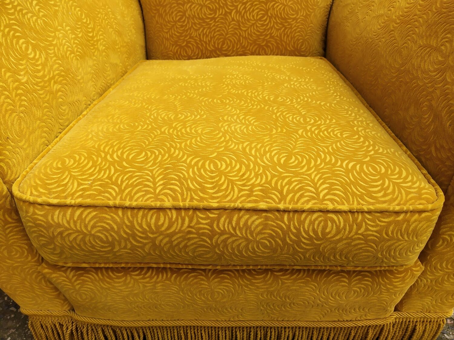 Pair of mustard club chairs