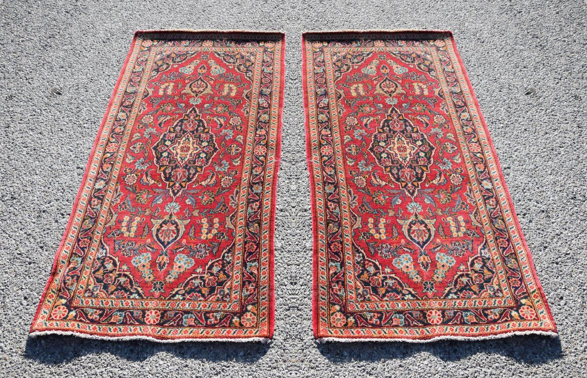Oriental carpet Iran Kashan (pair) 0.70 x 1.40 metres