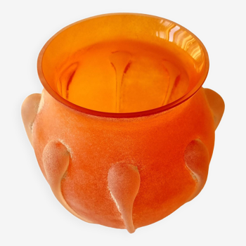 Orange Scavo vase