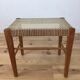 60s modernist stool, canning and wood