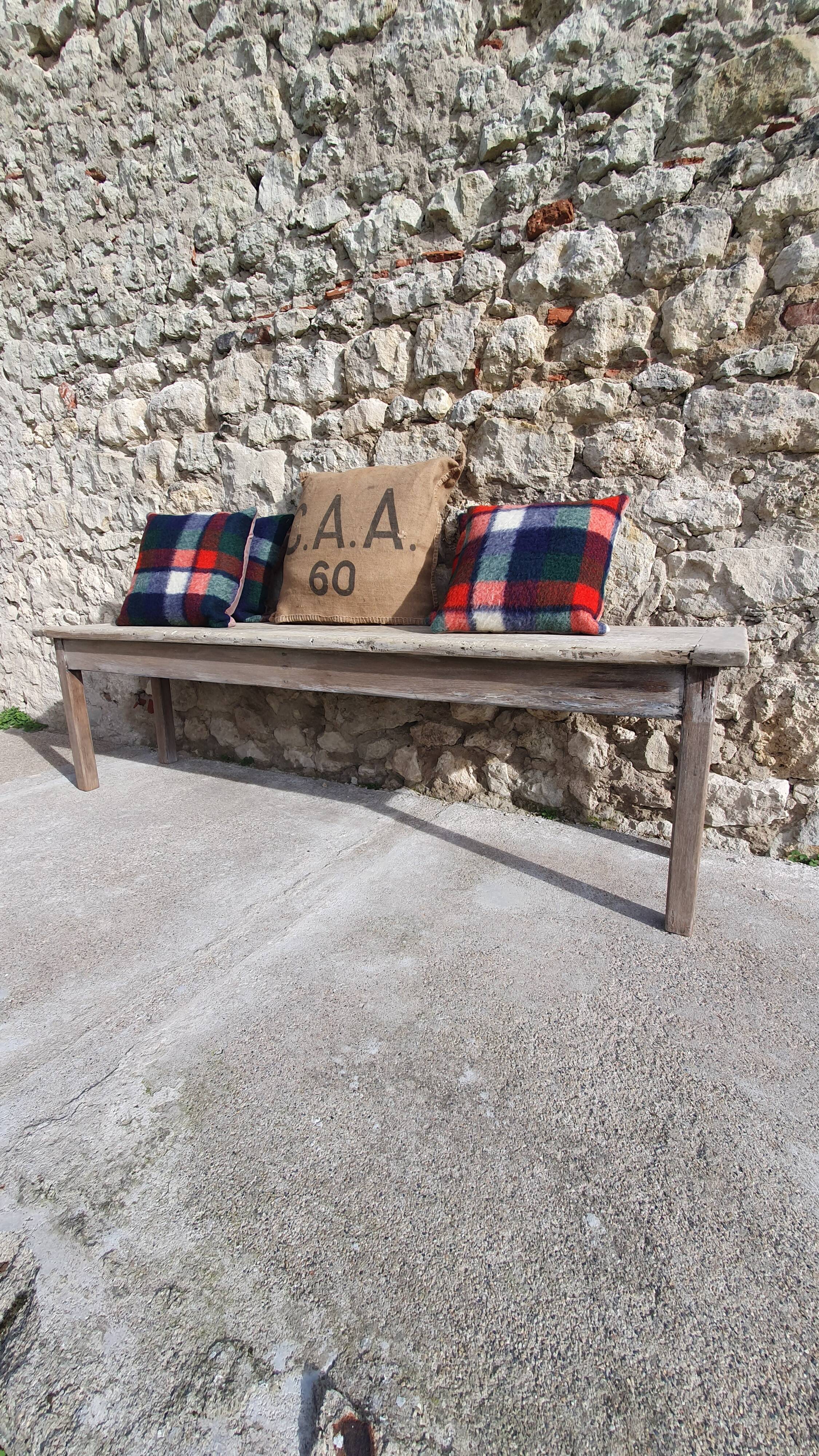 Bench, wooden banquette