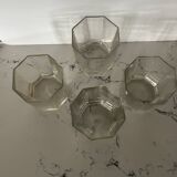 set of 4 octagon glasses