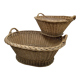 Wicker laundry baskets