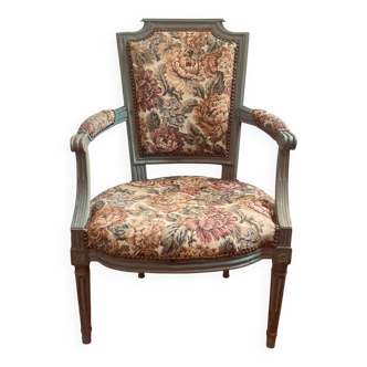 Fauteuil cabriolet Louis XVI entièrement chevillé (livrable)