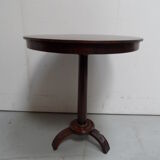 Table ronde de table à vin en acajou antique