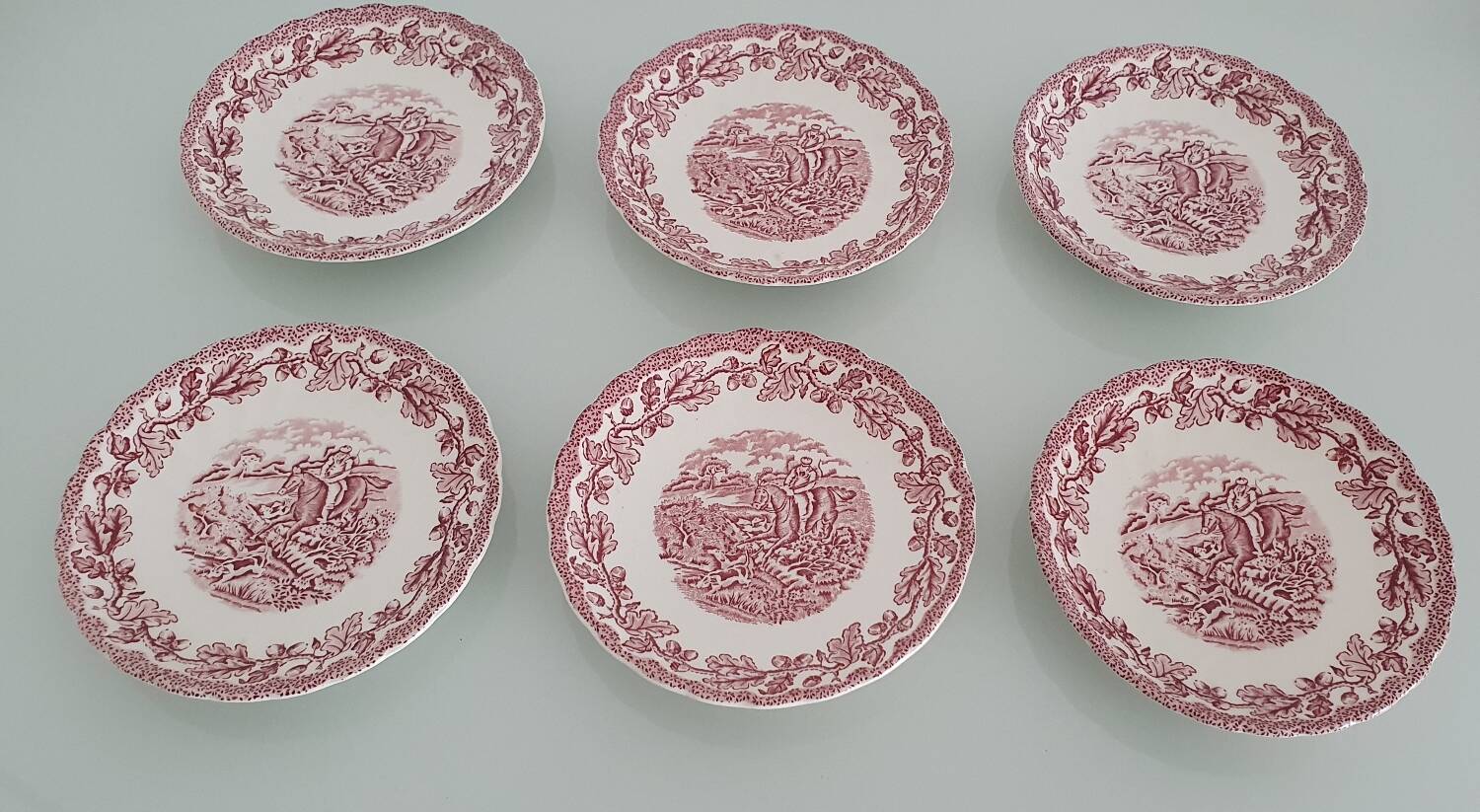 Myotts Country Life Set of 6 Cups and Saucers - England