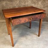 Walnut wood desk with a drawer