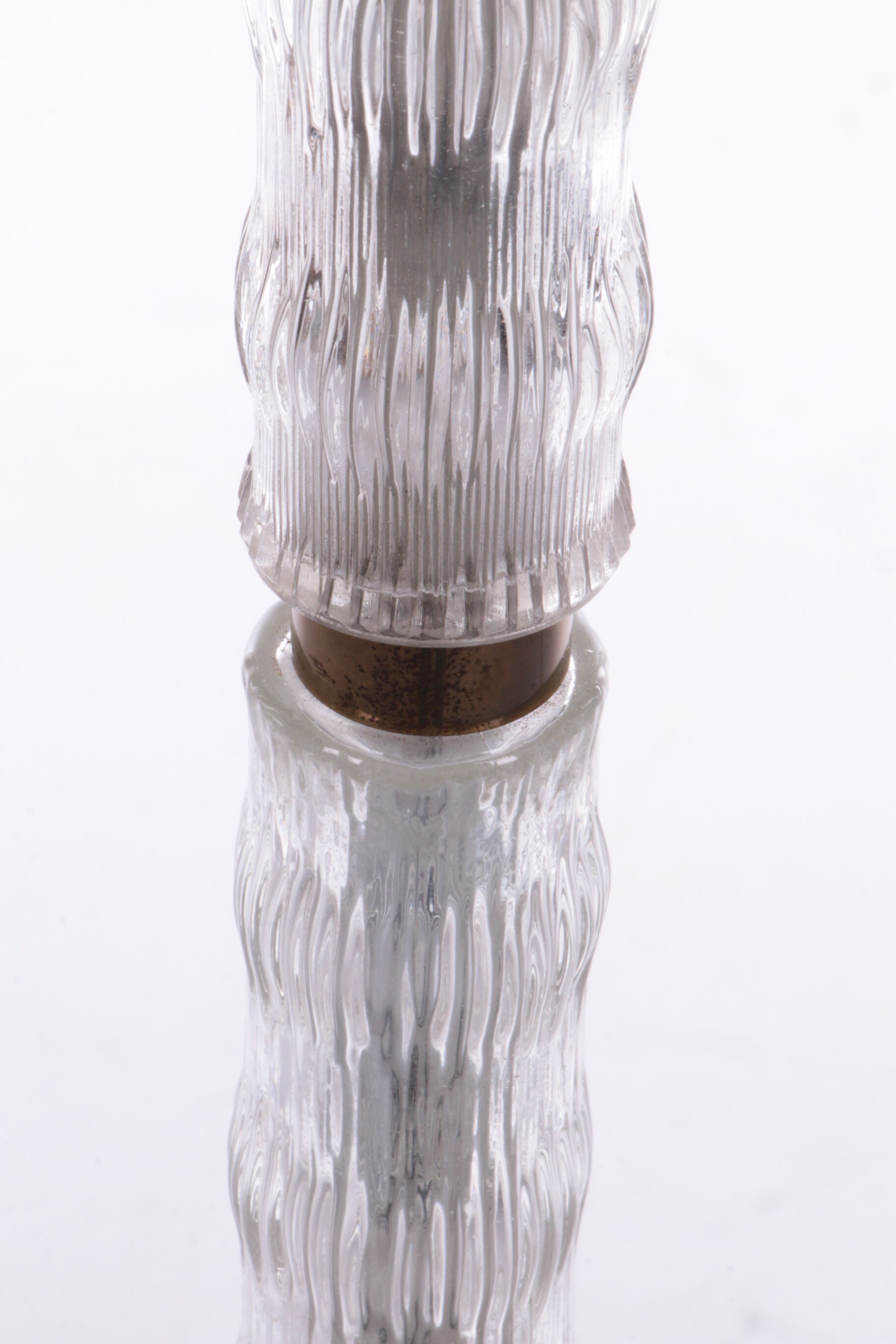 Floor lamp with glass tubes and brass details, 1960s