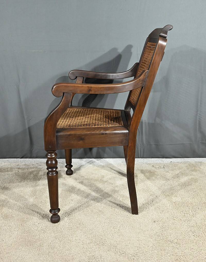 Hairdresser's armchair in solid beech, Louis-Philippe style - Early 20th century