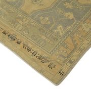 Tapis décoratif beige turc noué à la main 105 cm x 210 cm 1950s
