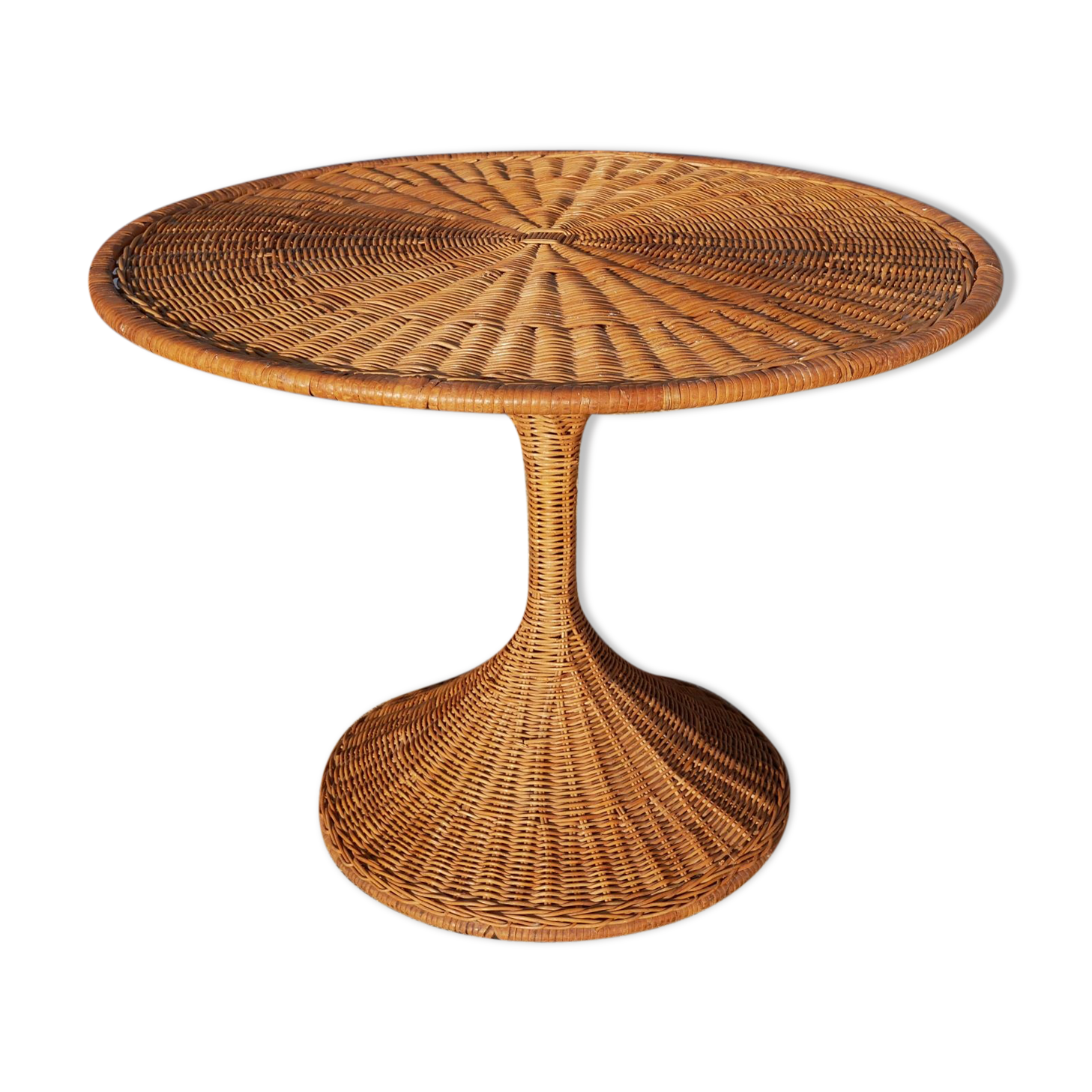 Side table foot Tulip rattan round