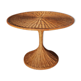 Side table foot Tulip rattan round