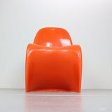 Orange Original Panton S Chairs by Verner Panton for Herman Miller, 1968