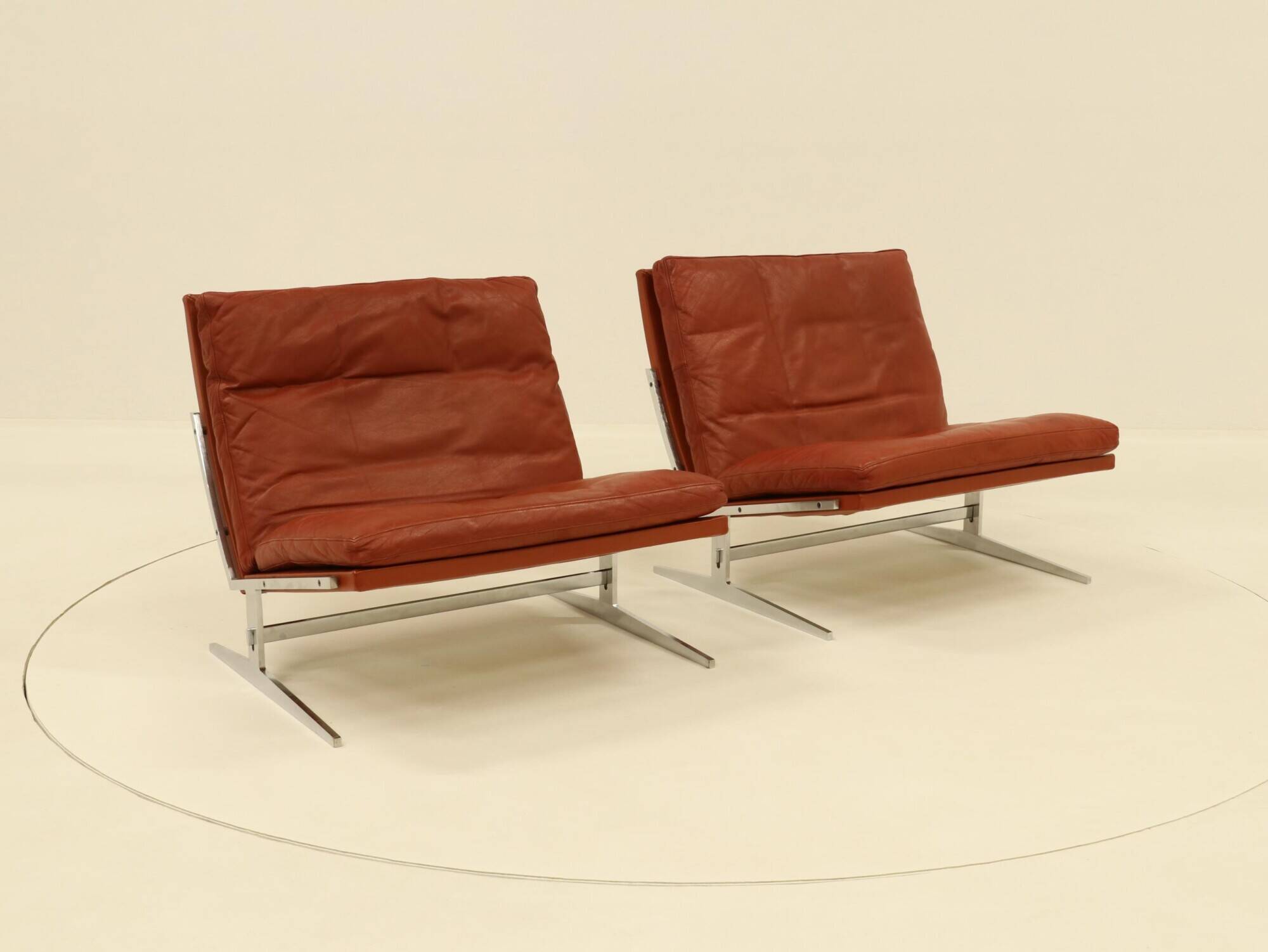 2 Easy Chairs Model BO 561 by Preben Fabricius & Jorgen Kastholm for BO-EX 1960s